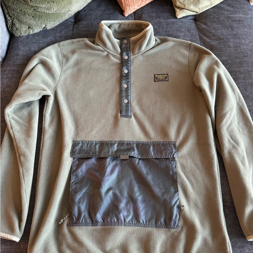 Burton Half Button Fleece Pullover Sweater
